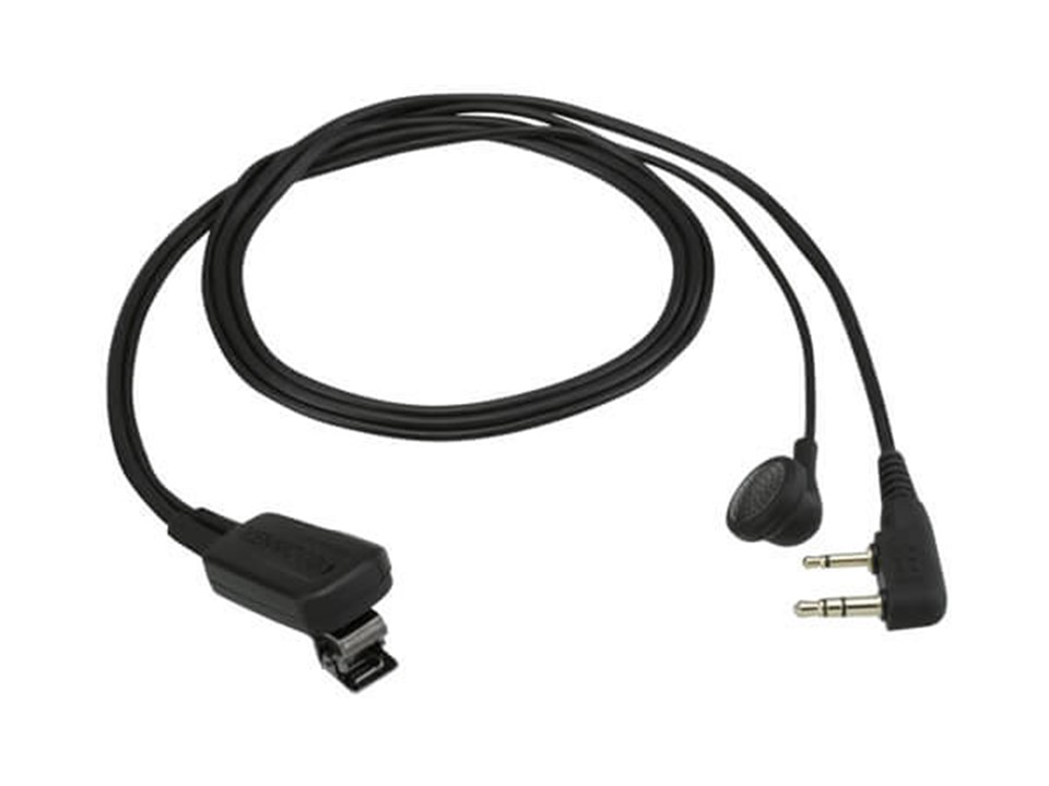 Walkies4Events - Kenwood EMC-3 Oortje met MP3-oorstukje en dasspeldmicrofoon met 2-pinsaansluiting