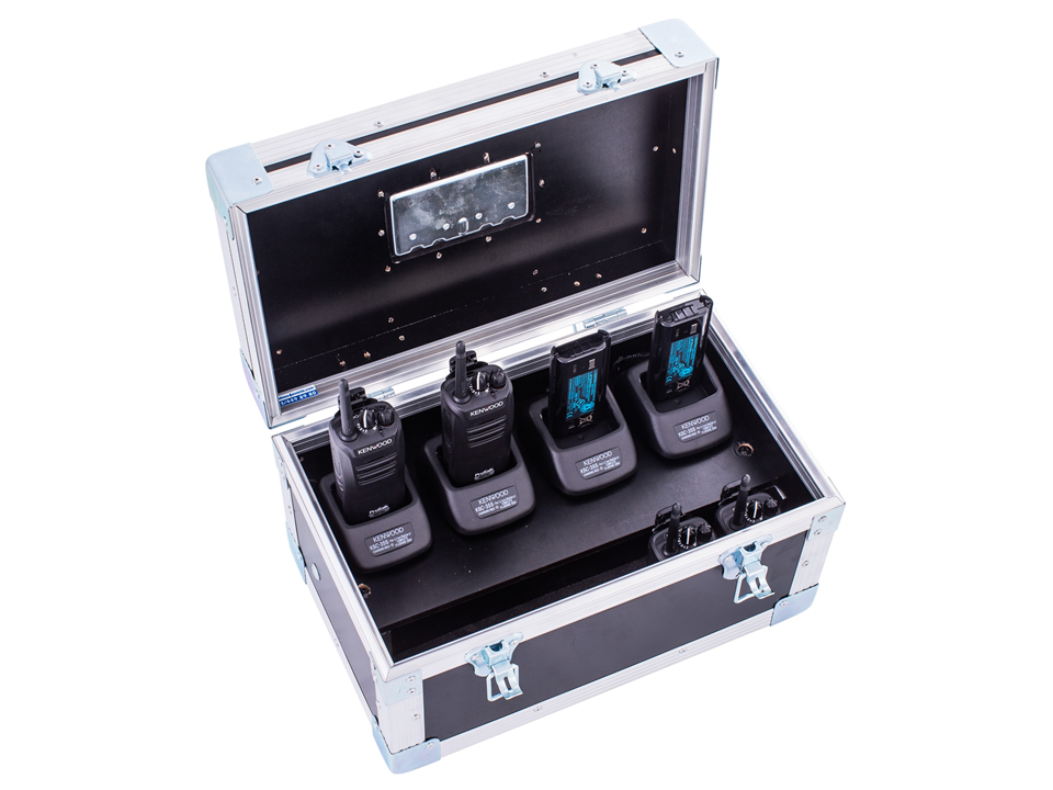Walkies4Events - FC4 Flight case avec 4 chargeurs simples intégrés