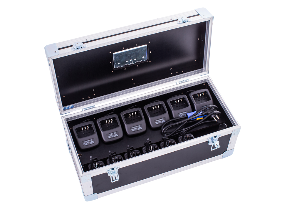Walkies4Events - FC6 Flight Case avec 6 chargeurs simples intégrés