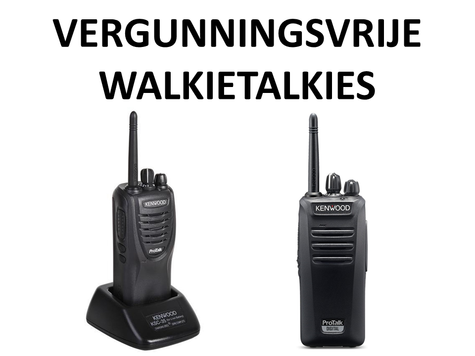 Walkies4Events - Verhuur - Offerte - Vergunningsvrije walkietalkies - Kenwood TK-3301 en Kenwood TK-3401D