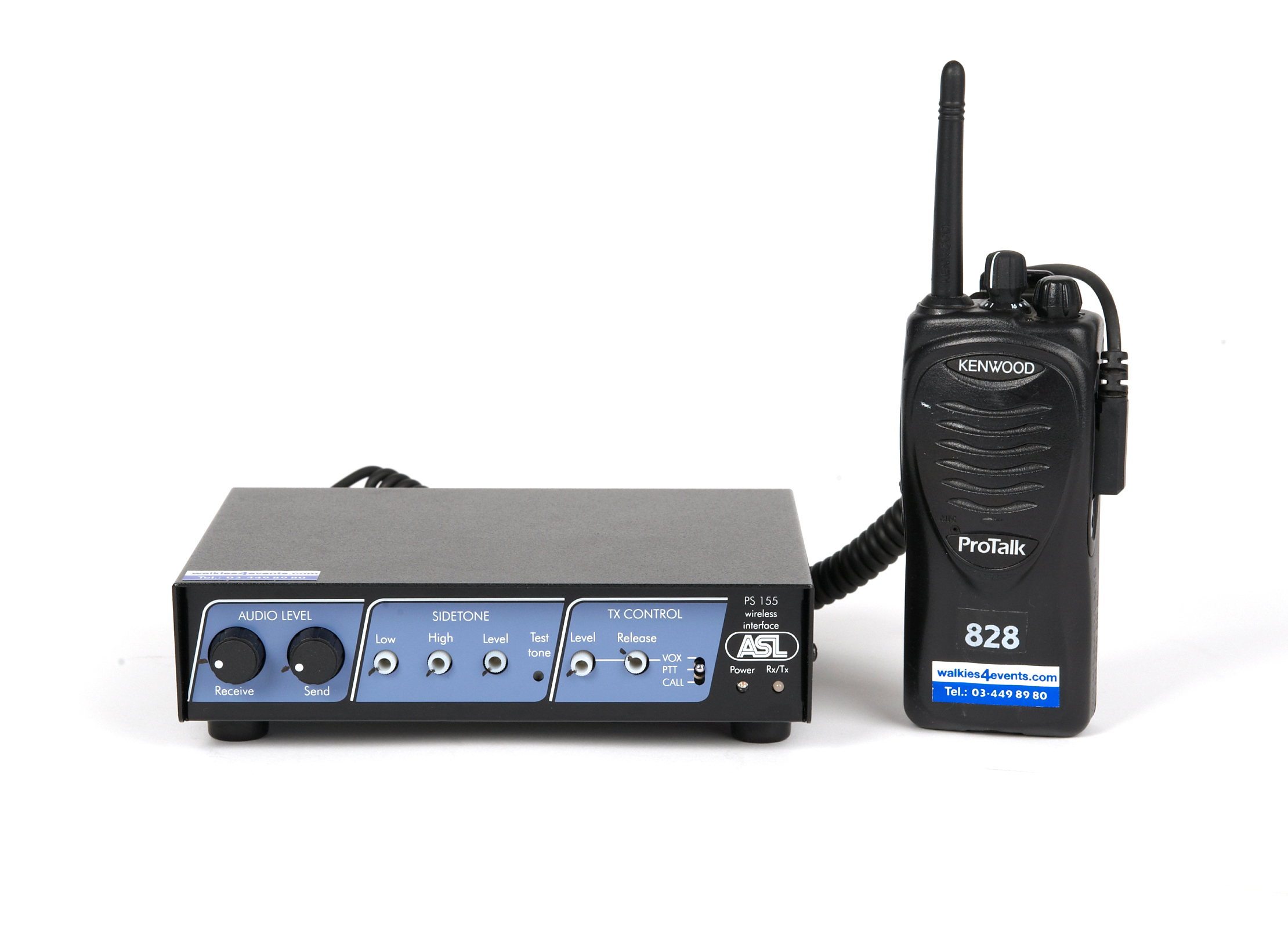Walkies4Events - ASL PS 155 intercom câblé pour interface avec talkies-walkies de la marque Kenwood 